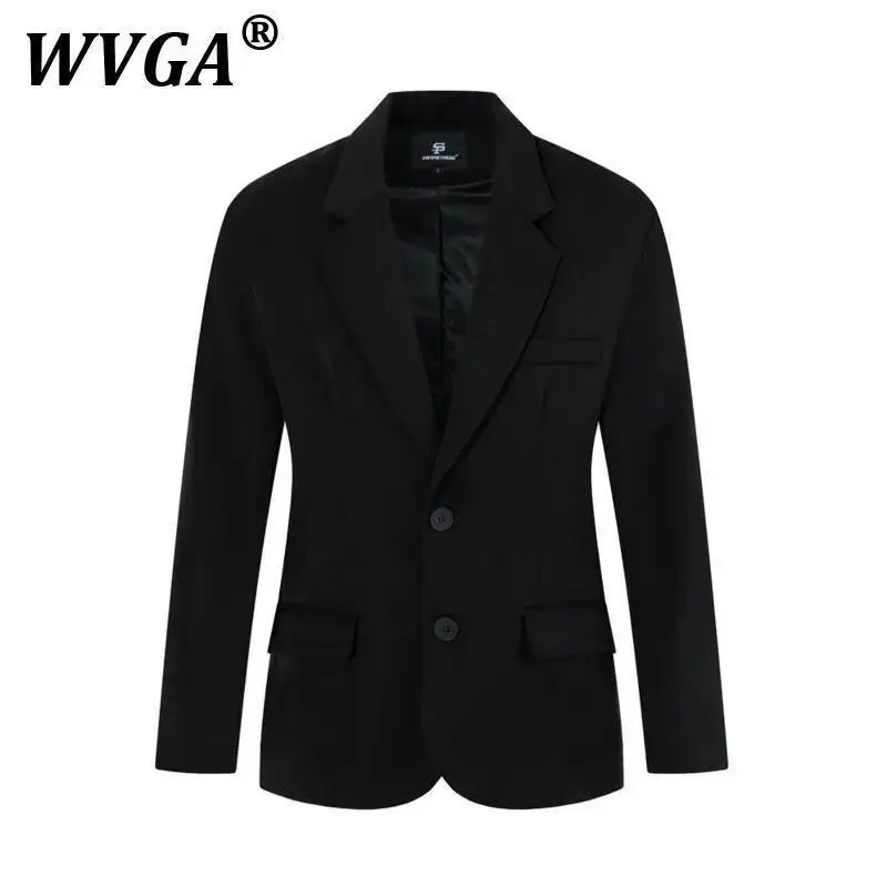 

WVGA Spring Autumn New Man Tide Trendy High Street Single Breasted Two Button Slim Fit Blazer Niche Chic Casual Suit-Coat W10680