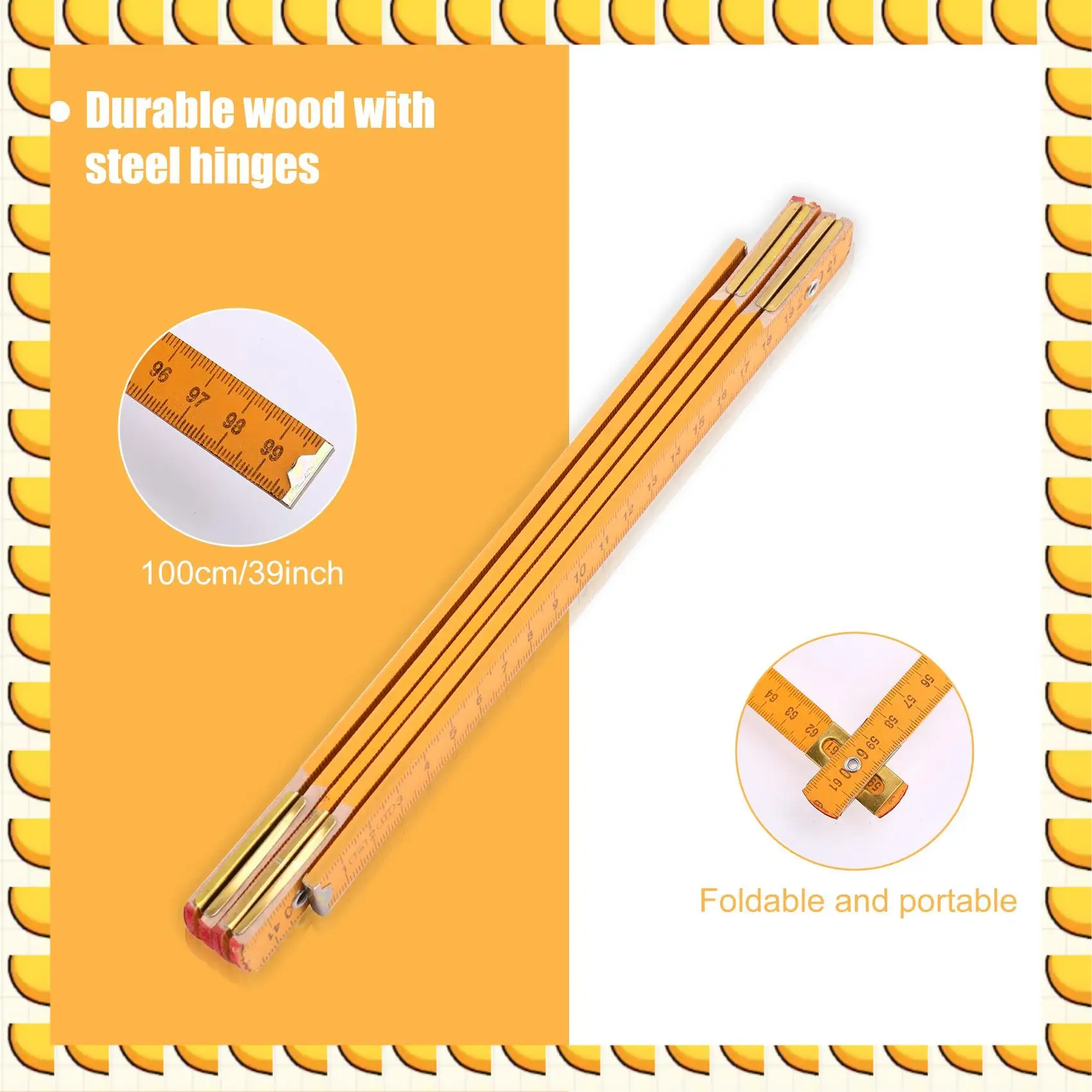 

Портативная плотницкая деревянная складная линейка BAAU