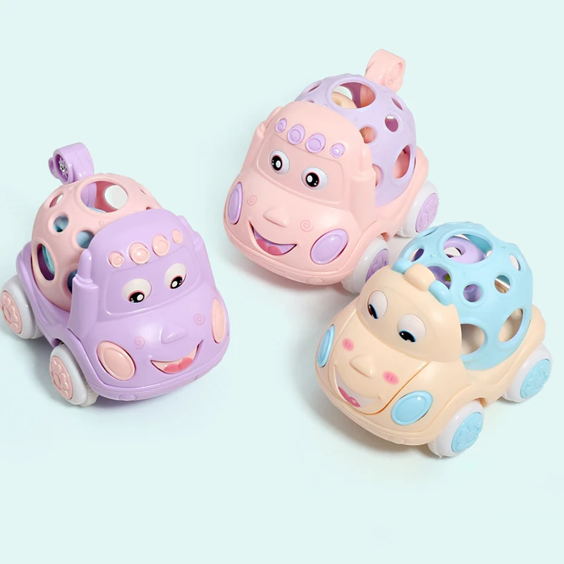 Sonajero sensorial para gatear para niños de 6 a 12 meses, rollo de camión de empuje y Go, sonajero para coche, juguetes para recién nacidos, desarrollo temprano, juguetes para coche de dentición
