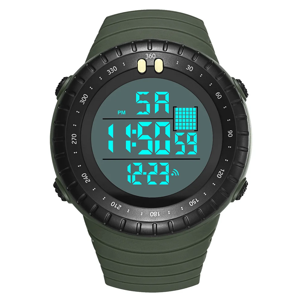 

1Pcs Waterproof Men Watch Electronic Sports Wristwatch Luminous Alarm Outdoor Multifunction Fashion Time Display for Men