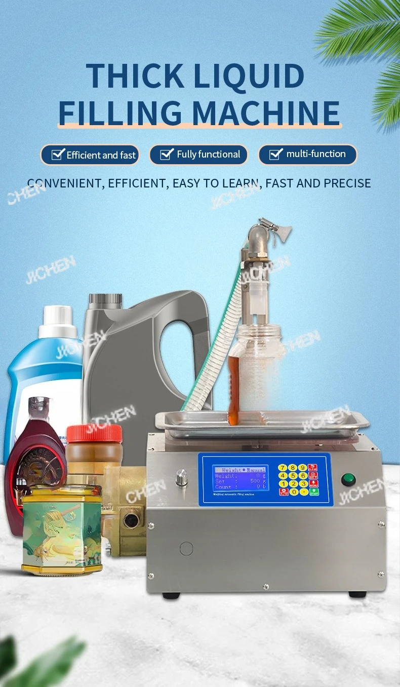 [Versión en inglés L15] Máquina de llenado de miel líquida pegajosa, pasta de tahini de pasta de pera de otoño cuantitativa de pesaje pequeño