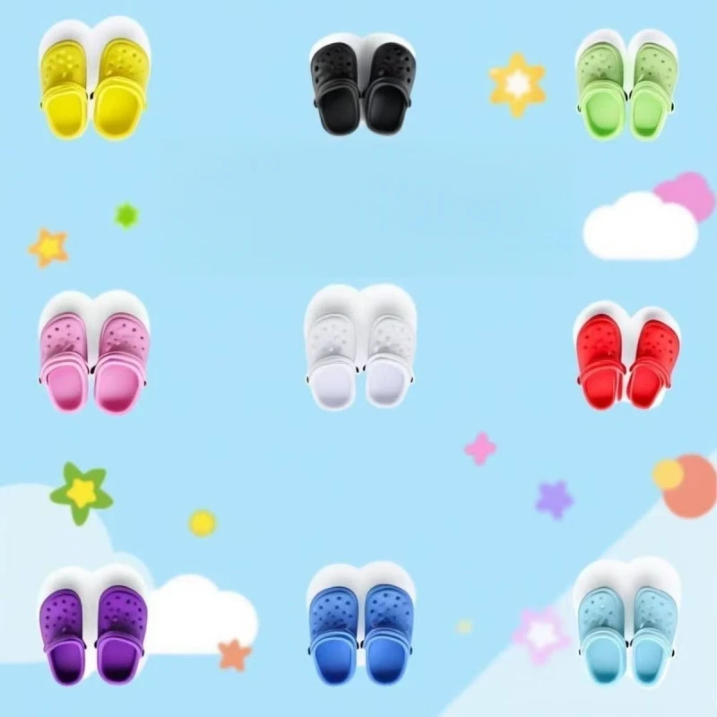 17Cm Labubu Pop Gat Schoenen Voor V1 V2 V3 Leuke Slippers Pluche Pop Sandalen Diy Kleding Accessoires Kinderspeelgoed verjaardagscadeau