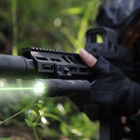 Powerful Hunting Flashlight Klarus 1600lm Weapon Light with Green Laser with Removable Slide Rail Mount for M-Rail Picatinny