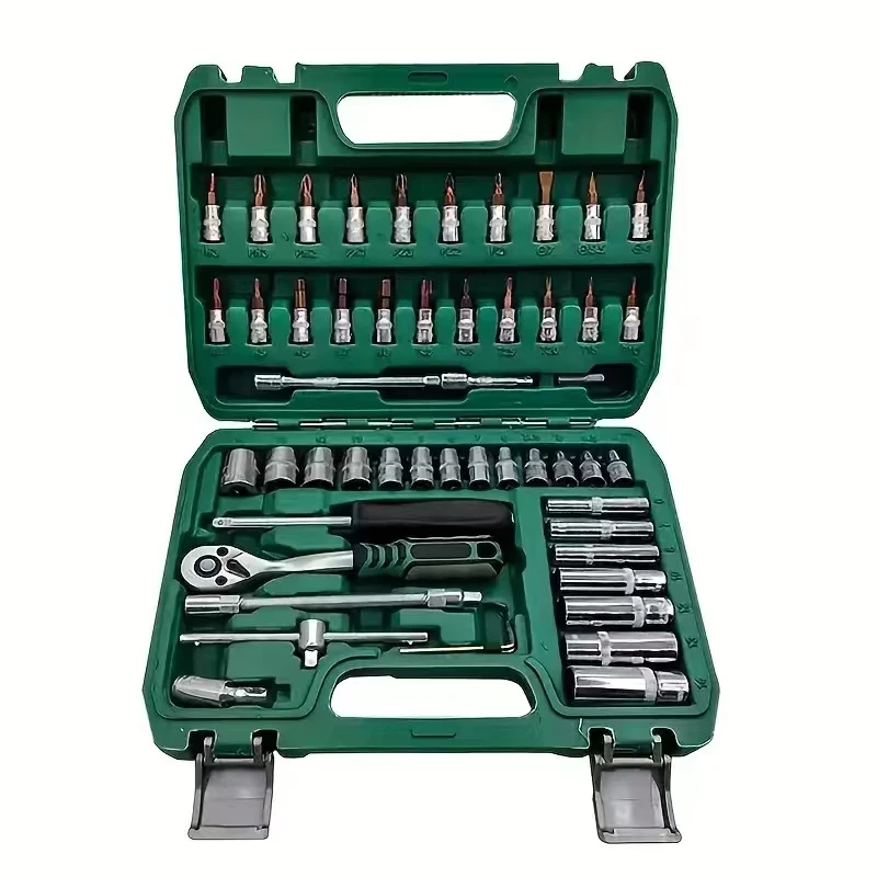 53Pcs Ratchet Wrench Socket Set Car Repair Converter Tools Kit Bicycle Auto Repairing Multifunctional  Tools Hand wrench Tools