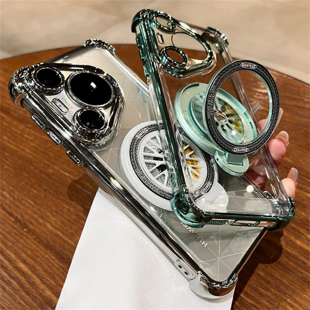 Funda magnética giroscopio a prueba de golpes para Huawei Pura 70 P70 P60 Pro Ultra Mate 60 50 Honor 100 90 Nova 12 11 Mate 60 50 40 Magic6