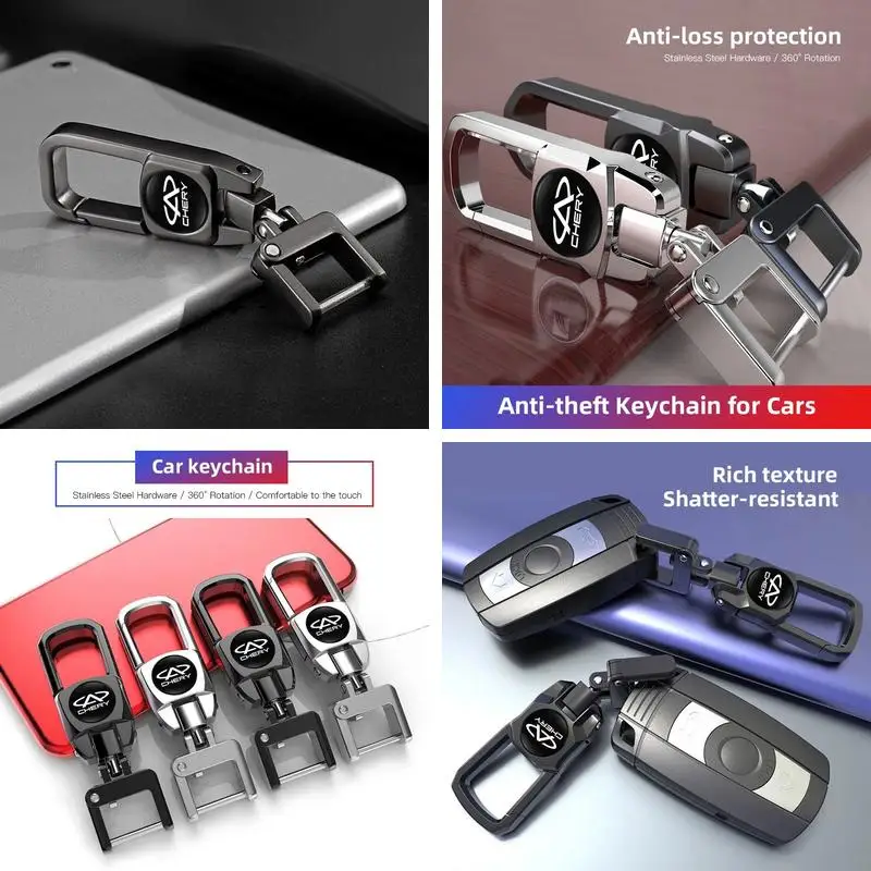 For Omoda C5 Jaecoo J7 J8 Car Stylish Metal Key‑Ring 3D Emblem Key‑Fob Holder Pendant Auto Interior Decor Parts