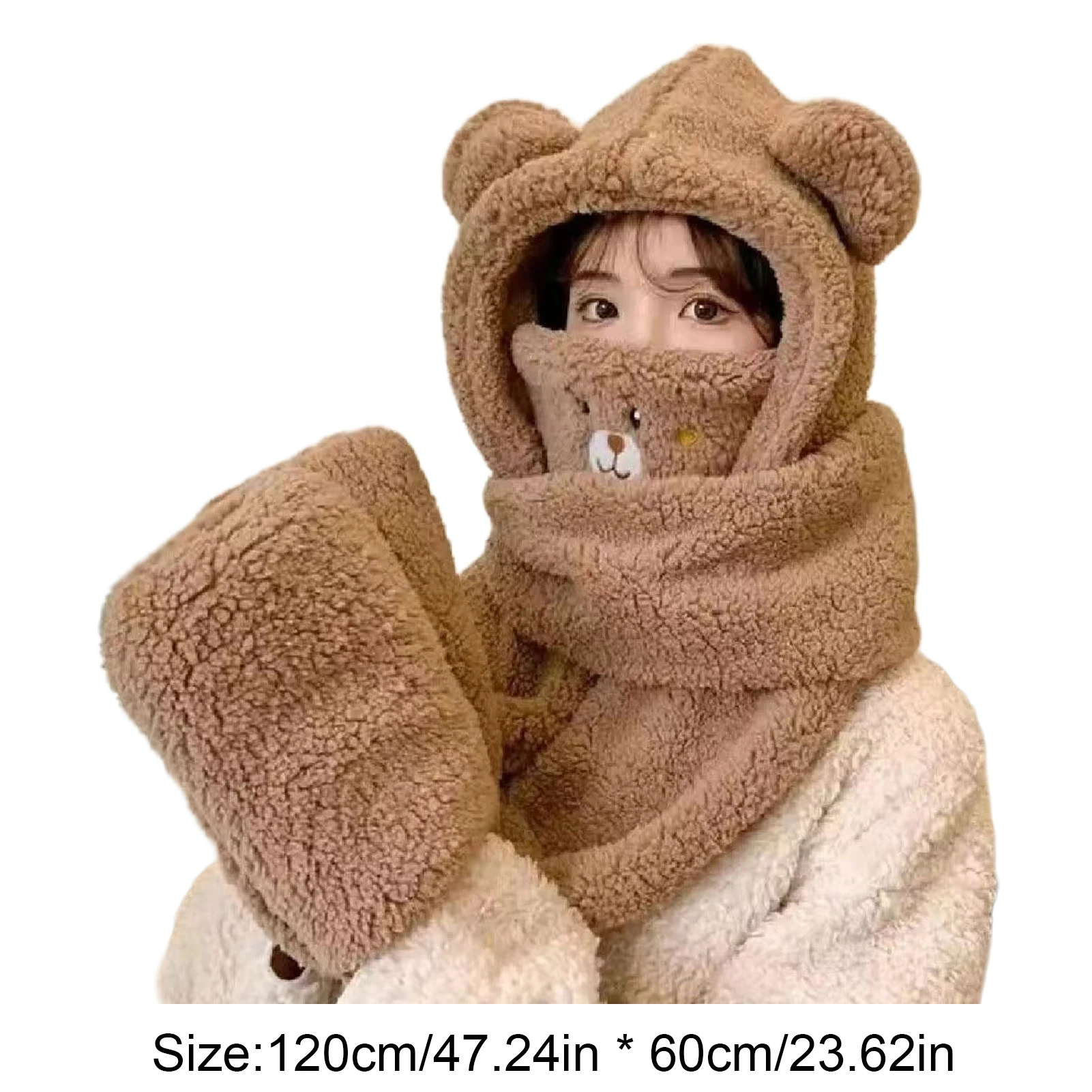 Adults Bear Hood Hat set Winte - đánh giá và giá Winter Cycling Commute Gear