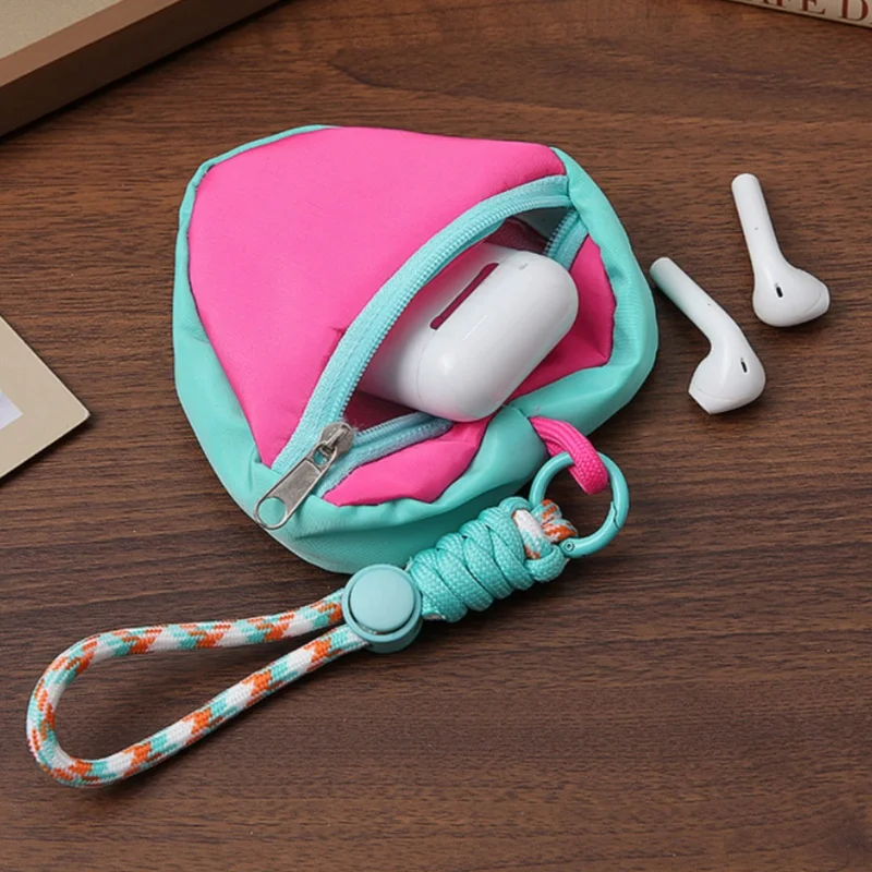 

Anti Loss Love Earphone Bag Storage Car Keys,Data Cables,Headphones,Coin Mobile Phone Lanyard Cute Storage Card Bag Keychain