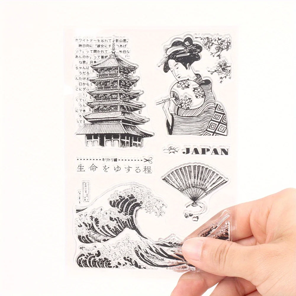 11*16CM Japanese Civilization Clear Stamps Scrapbooking DIY Card Making Decoration Journaling Silicone Transparent Rubber Stamp