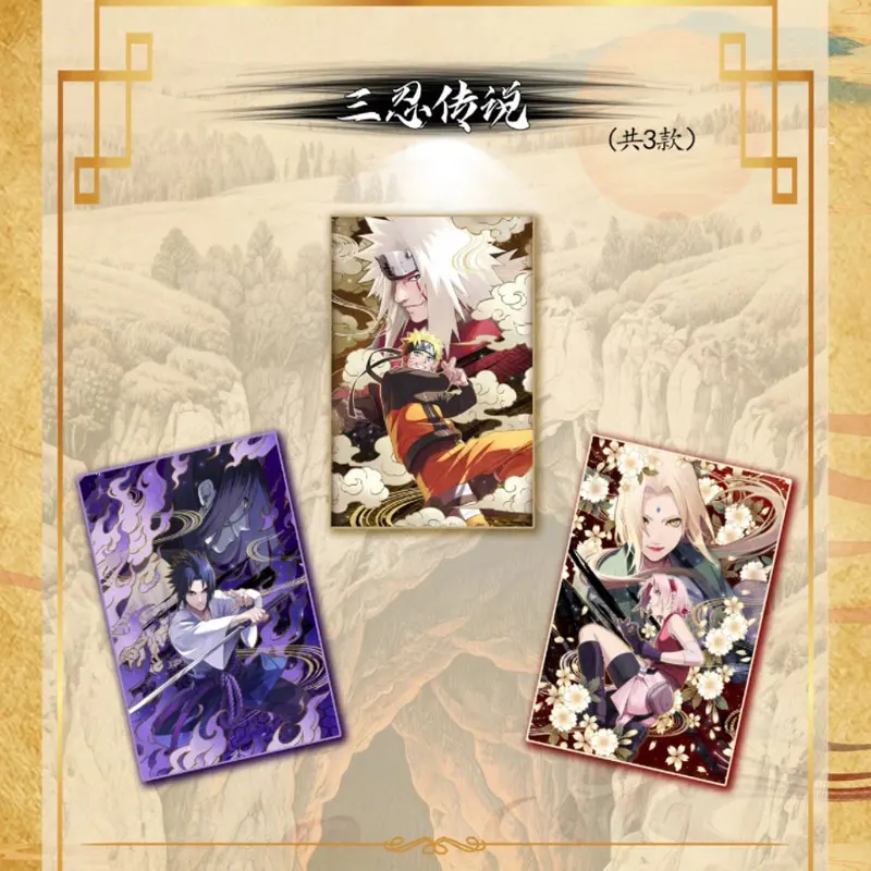 2025 Newest Case Wholesale Wange Culture Naruto Collection Colored Paper Sasuke Palying Trading Artwork CCG TCG Hobbies Gift