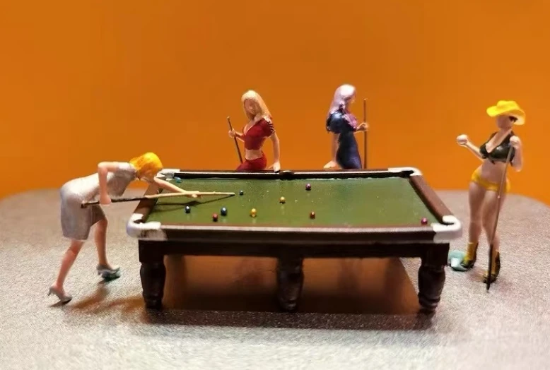 미니어처 페인트 그림 1/64 레몬 티 스톨 당구대 액션 피규어 사진 컬러 미니어처 움직이는 피규어