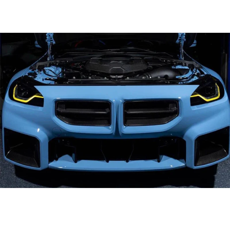 

Передний бампер из сухого углеродного волокна, вентиляционная решетка капота, замена спортивной гоночной решетки в стиле AP для BMW 2 серии G87 M2 2023-IN