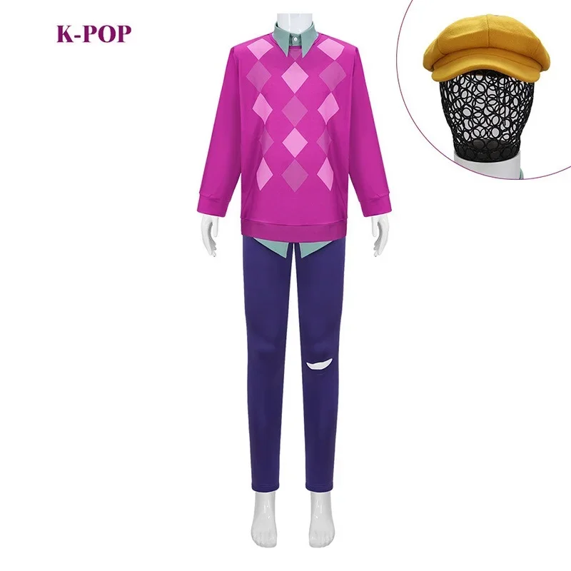 

Cosplay Costume Wig Kawaii Lovely Hot Pink Sweater Yellow Hat Cute Suits Halloween Costumes
