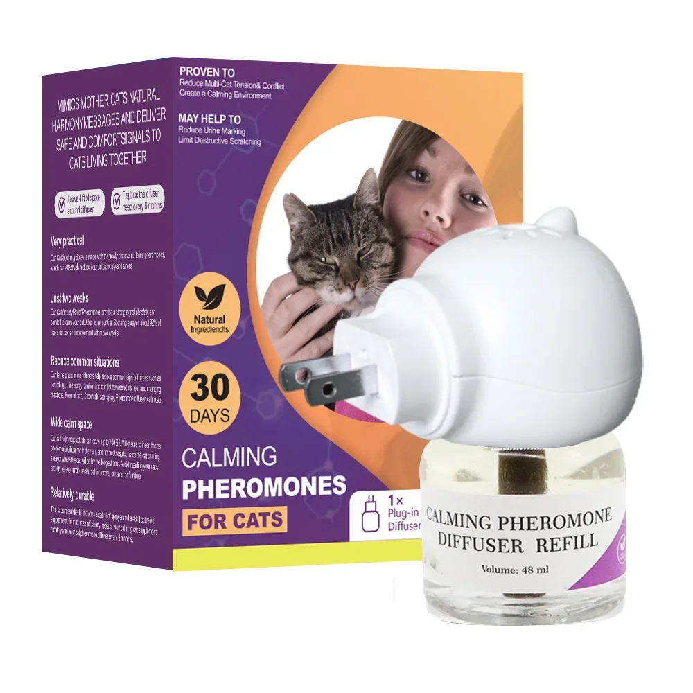 Verzachtende vloeistof voor huisdieren, verzachtende vloeistof voor katten en honden, Antistresspreventie van Felomon, kattenurine, elektrische verwarmingsset