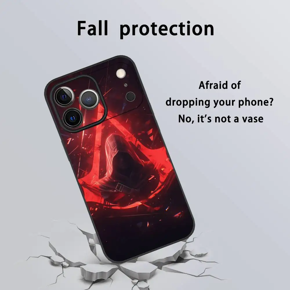 لعبة A-القاتل العقيدة S-Shadows جراب هاتف آيفون 17 16 15 14 13 12 11 برو ماكس بلس ميني أسود متجمد لينة شل فوندا #2