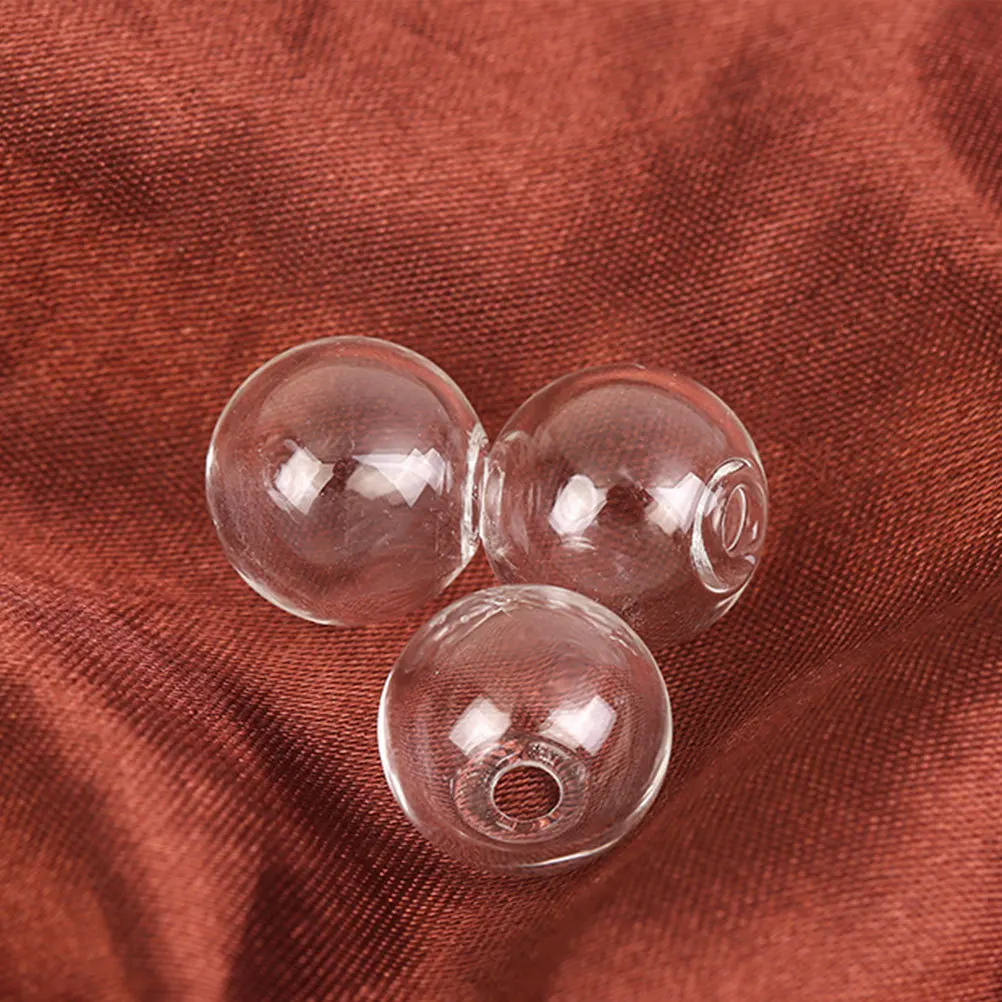 

100Pcs Glass Ball Accessory 20Mm Transparent Hollow Sphere DIY Jewelry Component for Anklet Sweater Chain Dangle Charm Supplies