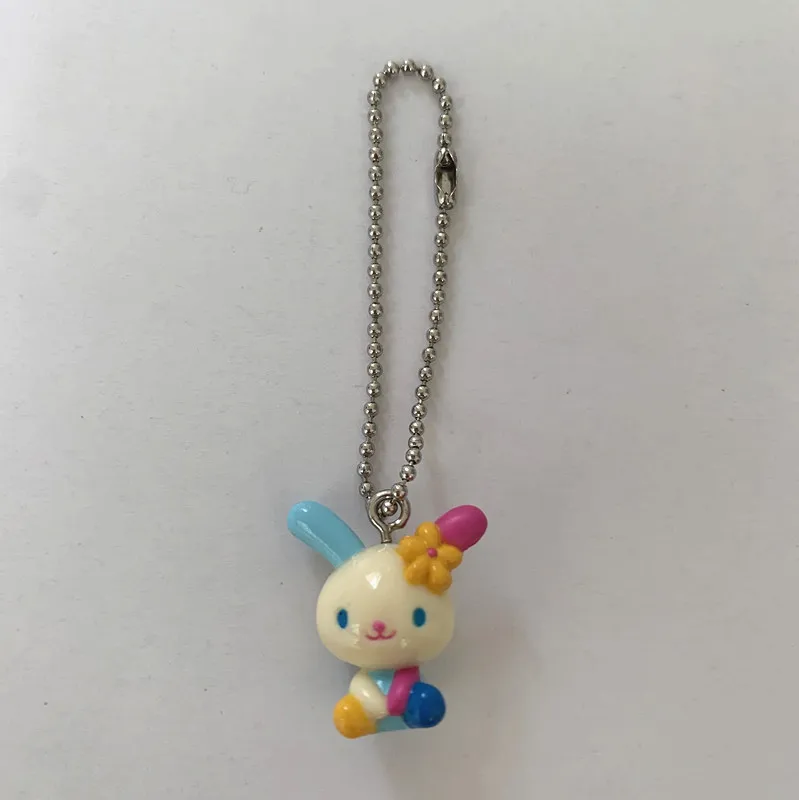 Cute Usahana Bunny Keychain Ball Key Chain Keyring Mini Kawaii Anime Keychains Girls Toys Small Gifts