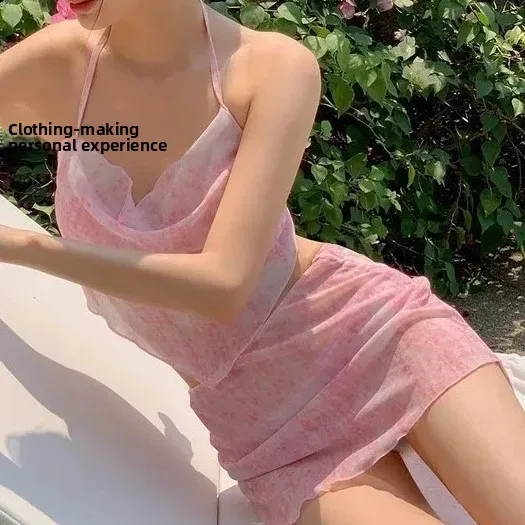 

Sexy Bikini Swimsuit Set 2025 New Style Three-Piece Skirt Design Thermal Spring Beach Vacation Slimming Top Bottoms Separate