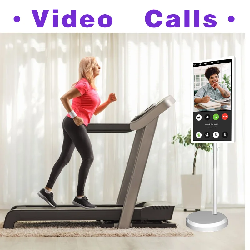 كمبيوتر لوحي محمول 21.5 بوصة يعمل بنظام أندرويد 13 مع ذاكرة 4 + 64 جيجابايت واي فاي وواجهة USB كاميرا أمامية 8 ميجابكسل تلفزيون ذكي محمول