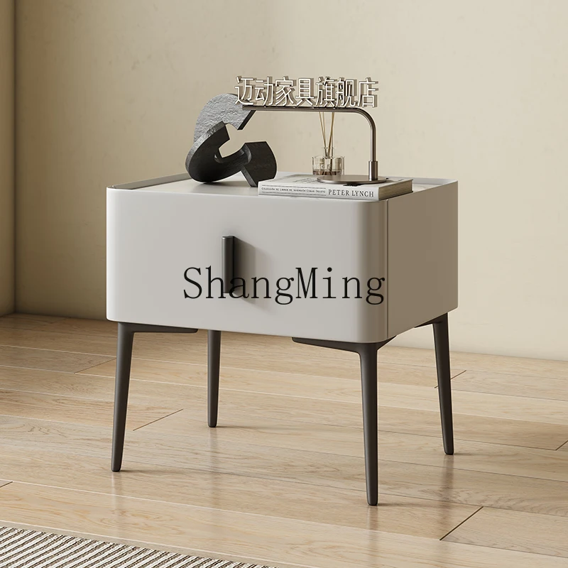 

CL Bedside Table Solid Wood Internet Celebrity Cream Style Modern High-End Alternative Creative Small Coffee Table