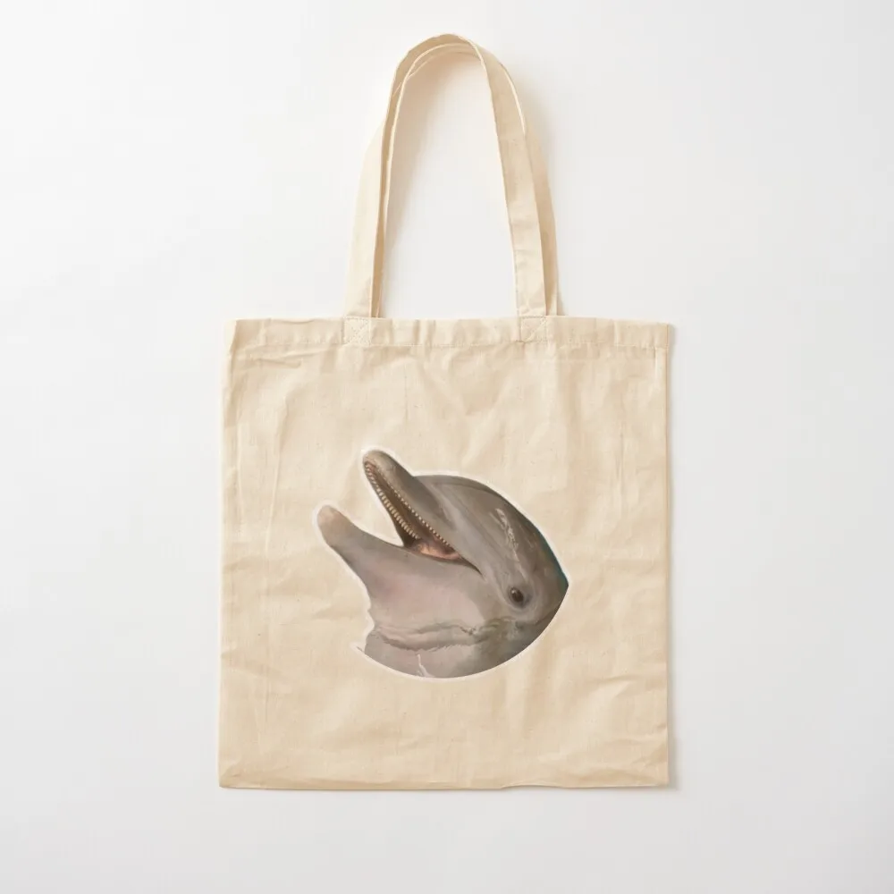 

Сумка-тоут Happy Dolphin Face, ручная сумка, персонализированная сумка-тоут, холщовая сумка для покупок
