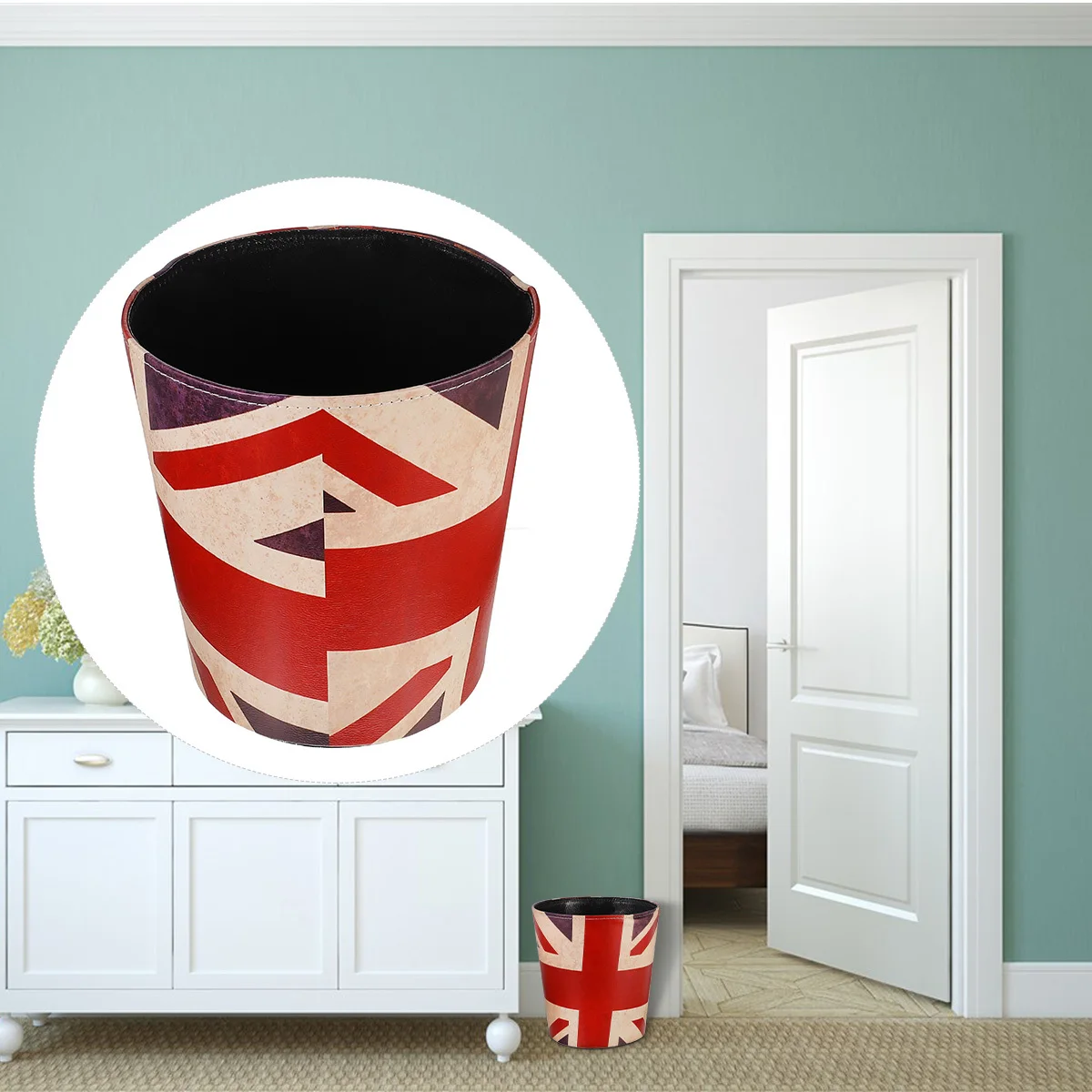 

Vintage Home Decor Trash Bin Waste Can Office Garbage Cans Basket for Kitchen Storage