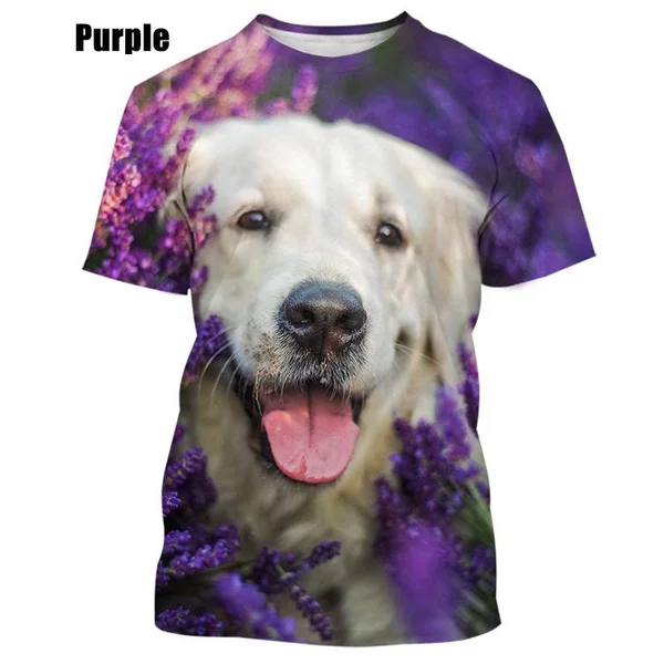 Labrador Retriever 3D printing T-shirt New Fashion Animal Cute Dog Fun Casual Round Neck T Shirt