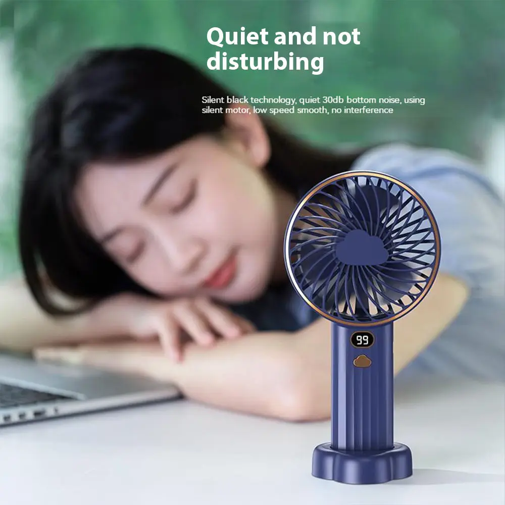 10000mAh Camping Fan Portable Handheld Fold Office Desktop Multifunctional Folding Double Battery Electric Fan With Neck Lanyard