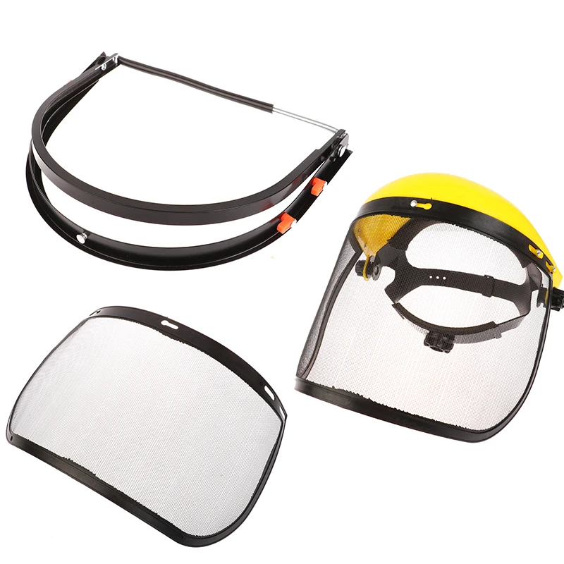Protective Safety Helmet Hat With Full Face Mesh Visor Logging Brush Cutter Forestry Protection Garden Grass Trimmer