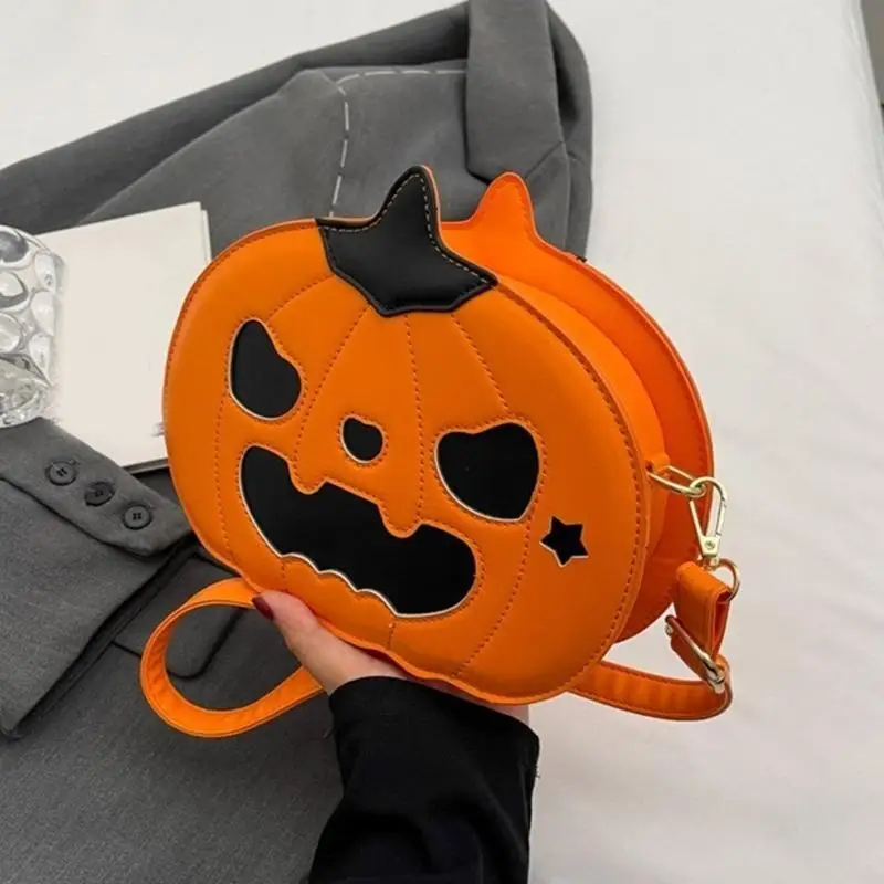 

Halloween Funny Pumpkin Crossbody Bag for Womens Novelty Devil PU Leather Shoulder Purse with Adjustable Strap 20CA