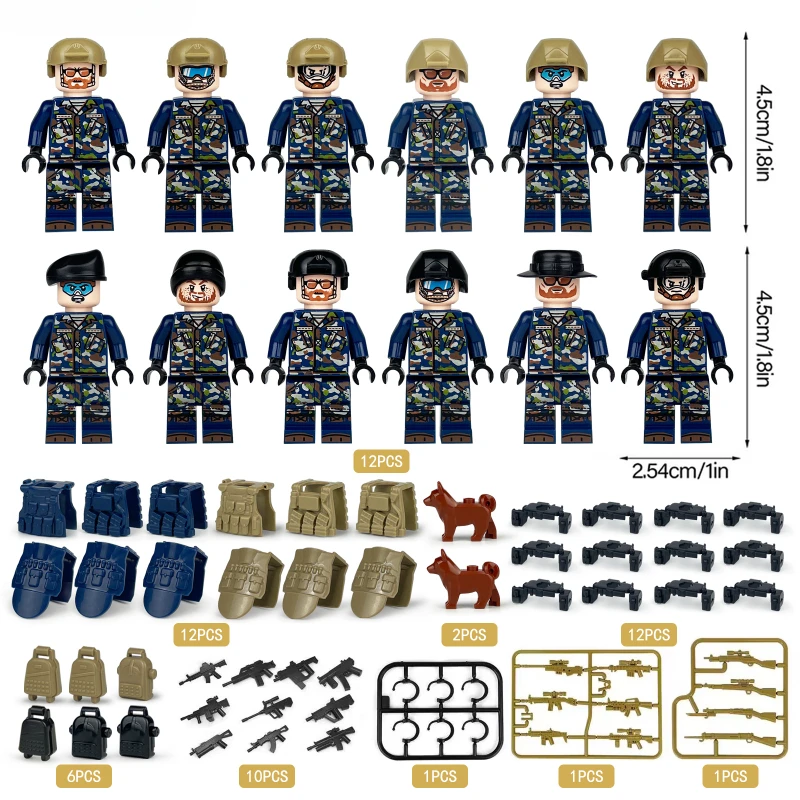 Blocchi di costruzione per bambini Giocattolo Mini Figura Bambole umanoide Personaggio dei cartoni animati Regalo di compleanno Set da gioco educativo per bambini