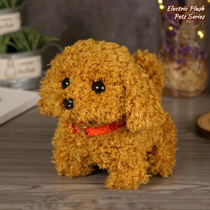 Juguete de peluche electrónico interactivo para bebé, perro que camina, Barks Wagging Tail, mascotas, cachorro, juguetes Montessori para niñas y niños, regalo de Navidad