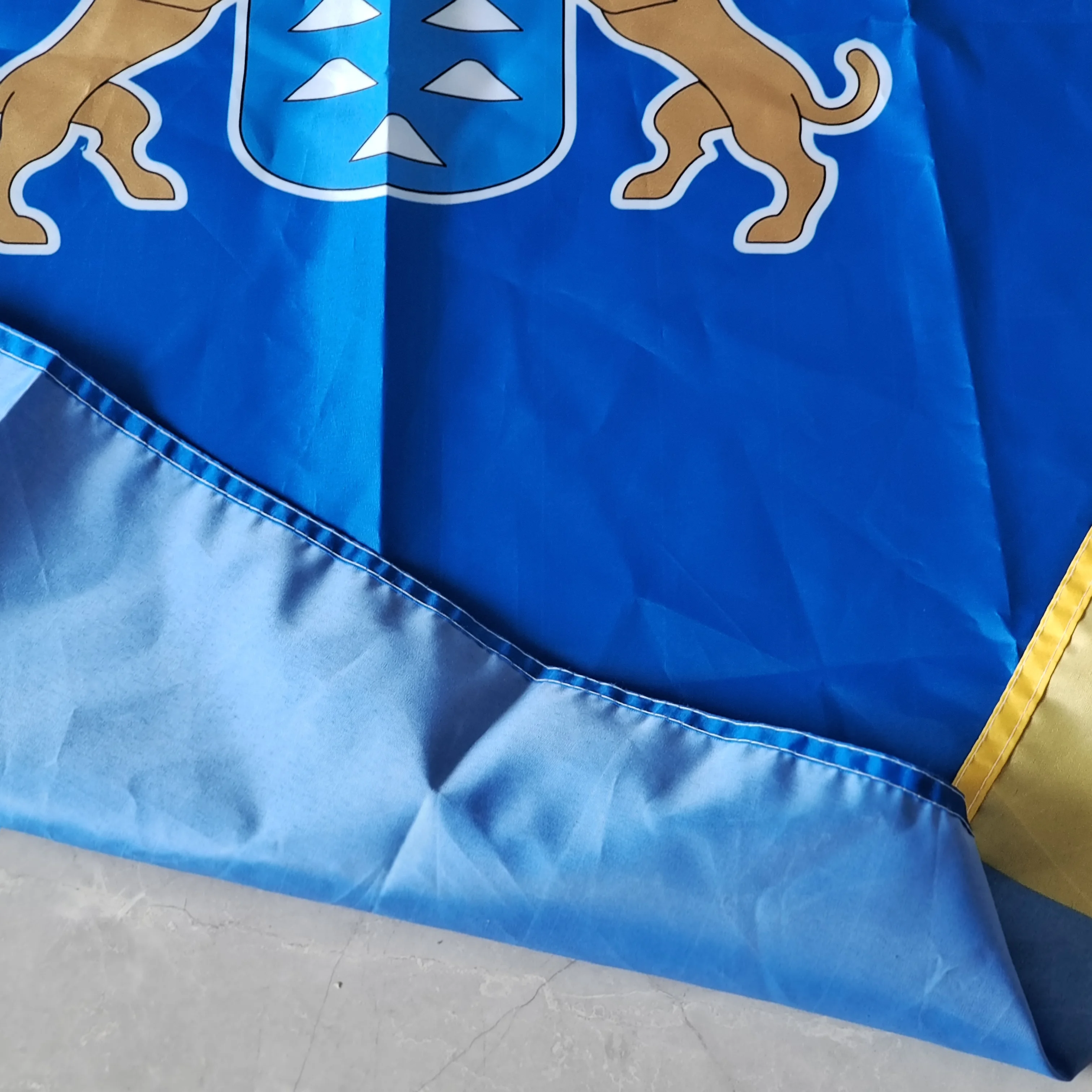 3 x 5 Fuß große Kanarische Inseln-Spanien-Flagge, Kanarische Inseln-Flagge, bedrucktes Polyester-Banner, Spanien-Wandteppich zur Dekoration – Detail 4