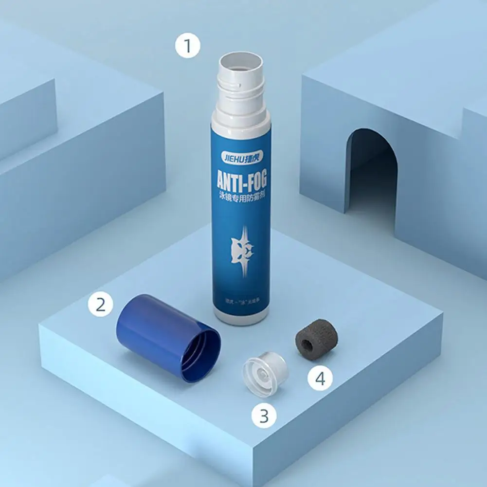 Agente antiappannamento solido da 10ml per occhialini da nuoto lenti in vetro maschera subacquea soluzione detergente Spray antiappannamento nebbia previene la nebbia