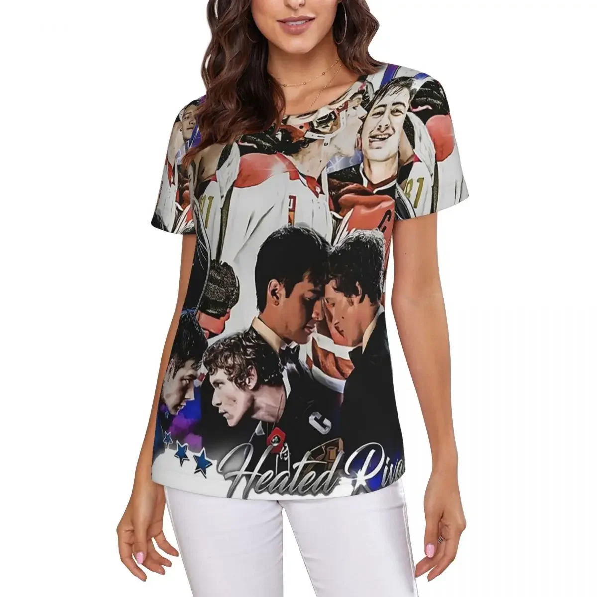 Heated Rivalry Hudson Williams Connor Storrie T-Shirt Women Short Sleeve T Shirts Crew Neck ClothesCotton Summer Tees Streetwear
