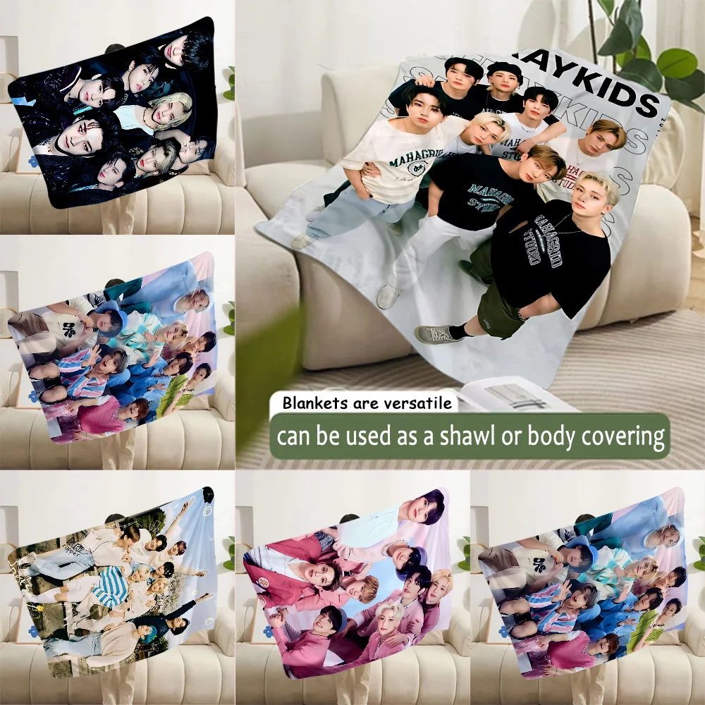 Kpop Printed Blanket Picnic Blankets Warm Blanket Soft and Comfortable Blanket Home Travel Birthday K-Kids Gift