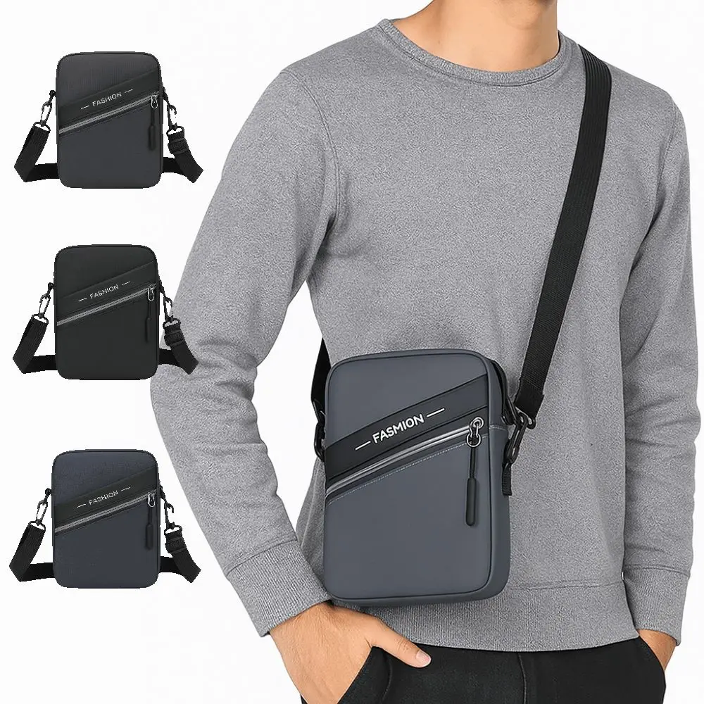 

Casual Single Shoulder Men's Shoulder Bag Large Capacity Waterproof Man Messenger Bag PU Multi-Pockets Male Crossbody Bag Travel