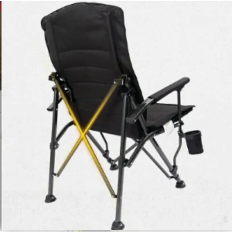 Outdoor folding chair recliner camping Oak chair high back sea chair portable