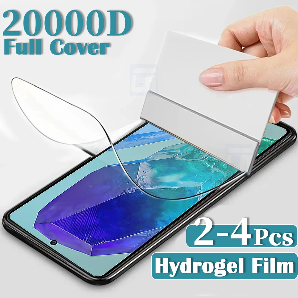 2-4Piece Hydrogel Film For Samsung Galaxy M55 M35 M15 M54 M34 M14 M53 M33 M23 M52 M51 Screen Protectors For Samsung A73 A72 A71