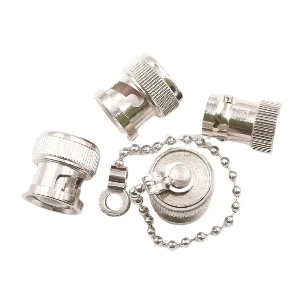 BNC Dust Cap BNC Short Circuit with Needle BNC Plug / Male and Female Dust Cap BNC Metal Protective Cover with Chain