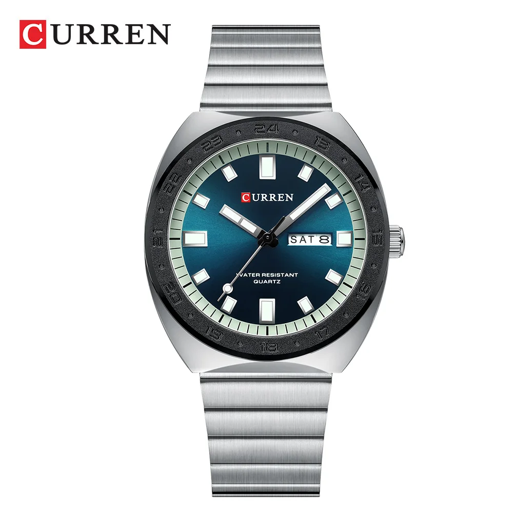 CURREN Fashion Brand NEW Watches for Men Creative Business Quartz Stainless Steel Wristwatch with Luminousus Clock Waterproof