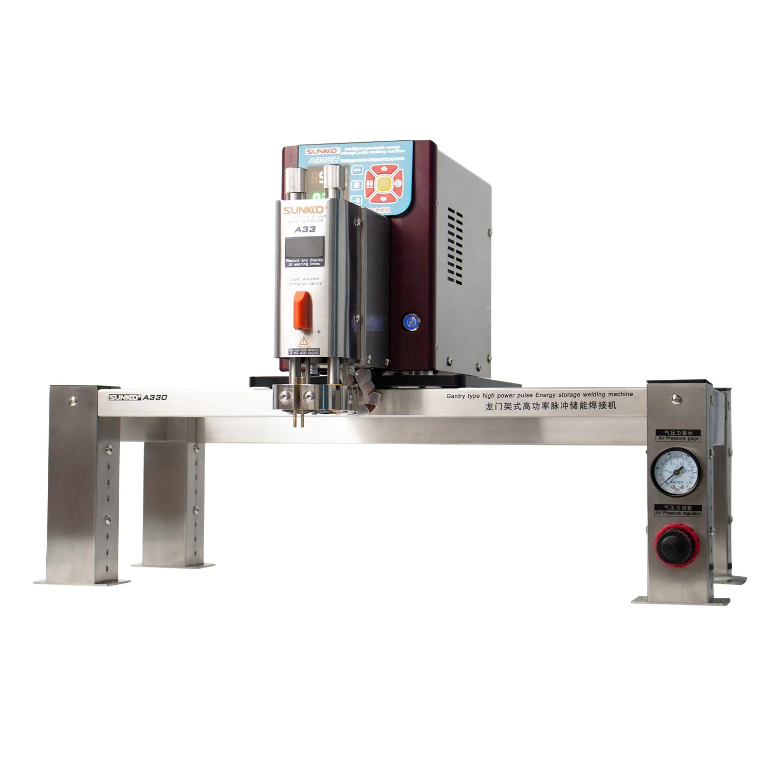 SUNKKO A330 Pneumatic Energy Storage Battery Spot Welding Machine For 18650 21700 32650 Battery Lithium Iron Phosphate Battery