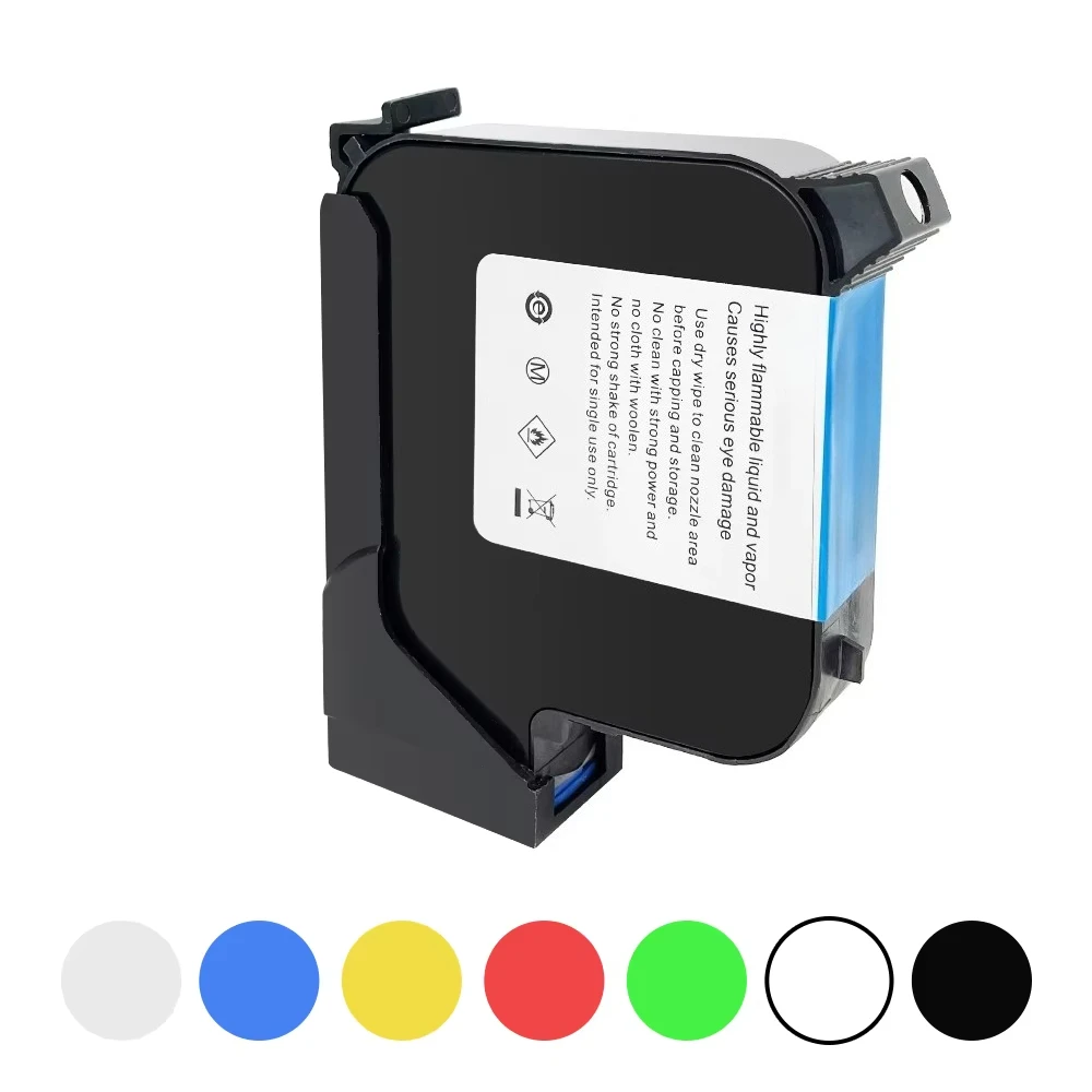 Willita 2588 + Js12 Black Red Green Blue White Yellow Quick Drying Cartridge for 12.7mm Handheld Inkjet Printer view 5