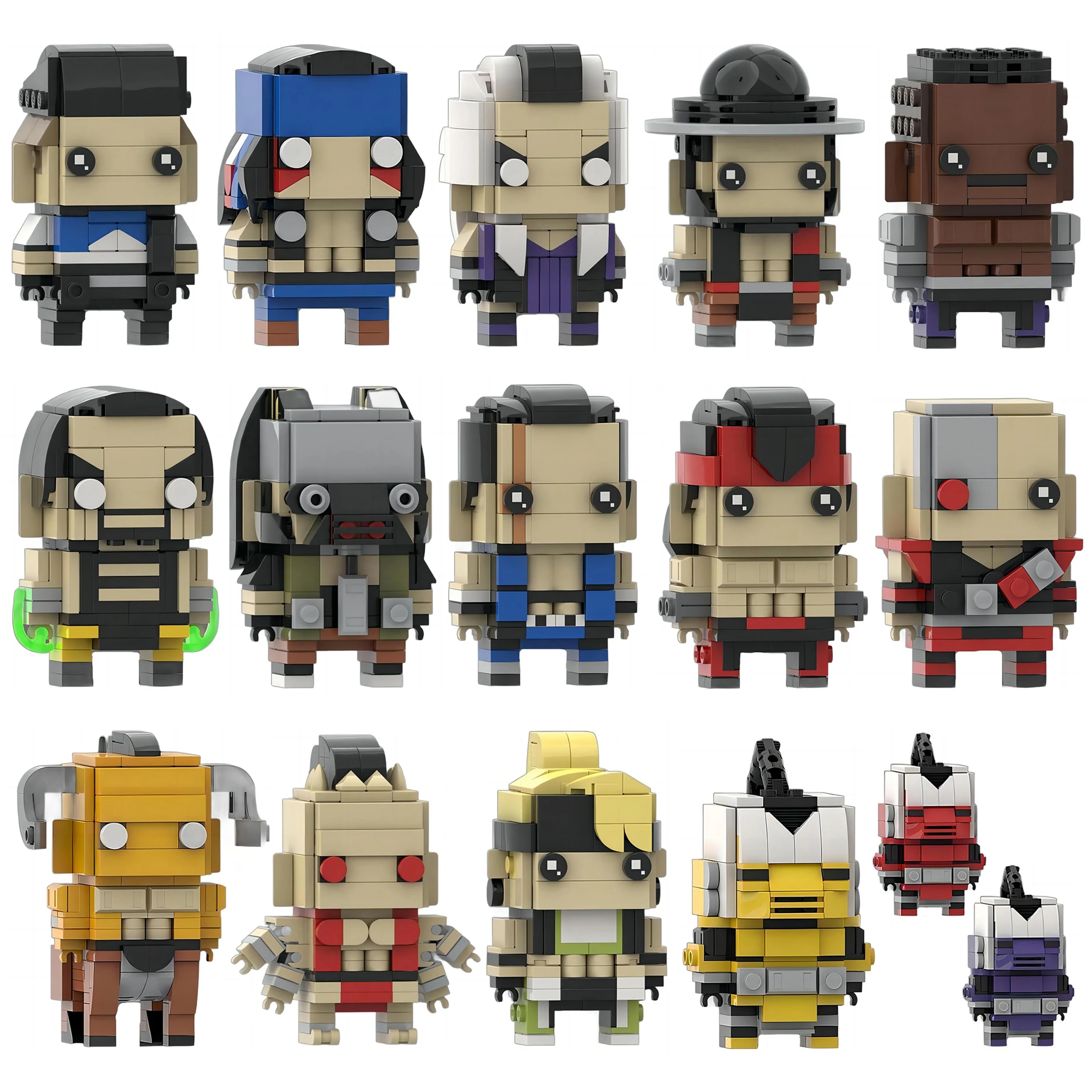 Classic Game Peripheral Building Blocks MOC Mortals Combat Kombat Action Figures Brickheadz Model Kid Assembly Toy Birthday Gift