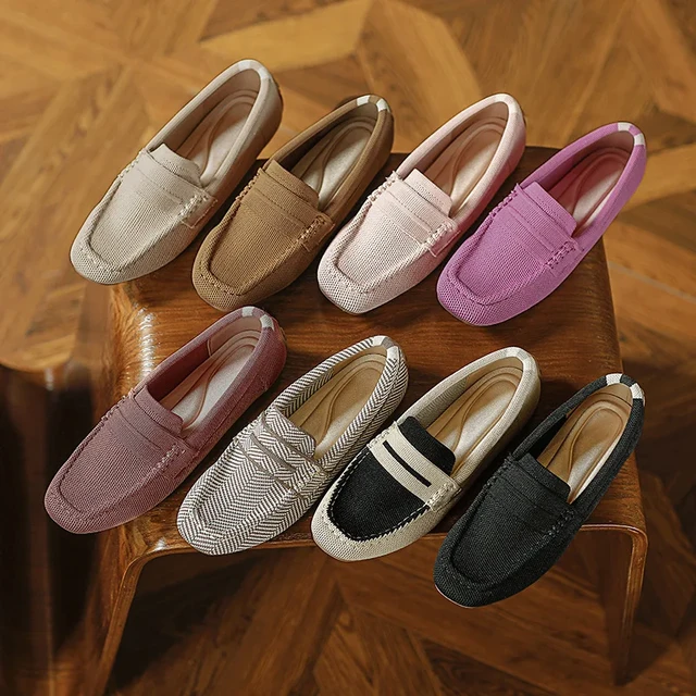 Loafers Women Summer New s Mokasin Shoes Flat Loafers Slip on Flat Shoes Runway Formal Business Walk Shoes Mujer