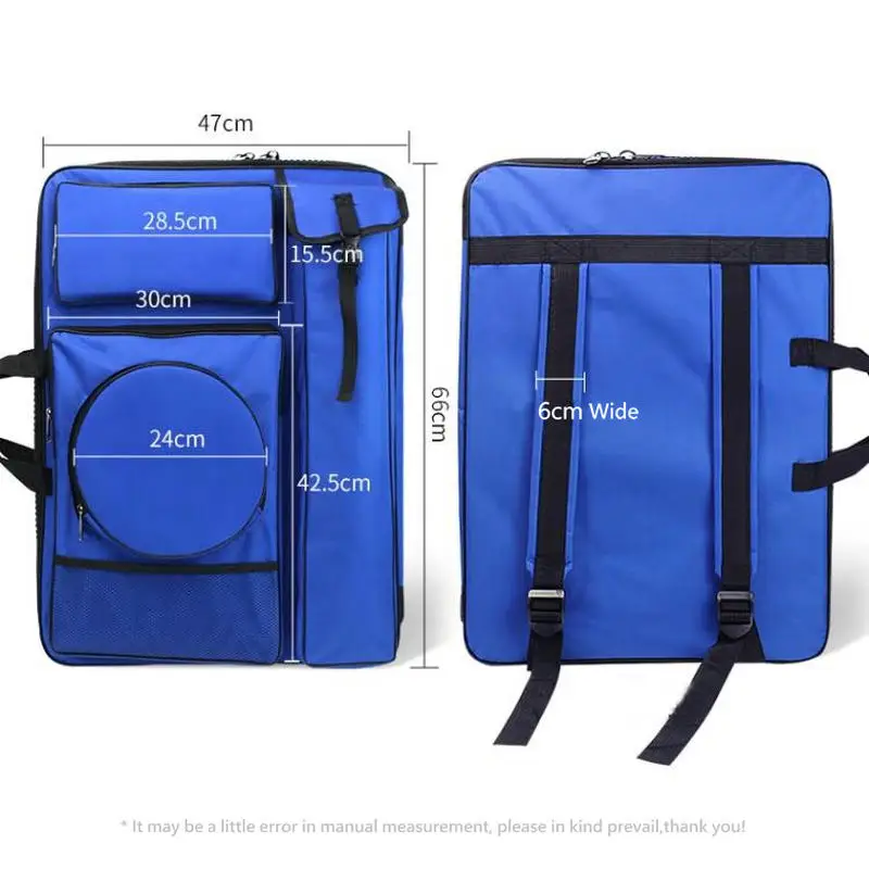 Bolsa de arte grande 4K A2, bolsa de tablero de dibujo, estuche de portafolio de arte impermeable, bolsas de dibujo de colores sólidos para