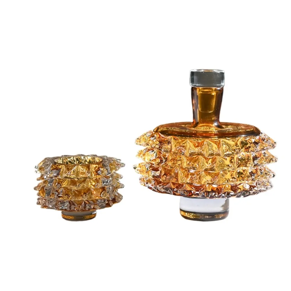 

Высококачественный роскошный винный набор из янтарного ледяного шипа с хрустальным стеклом