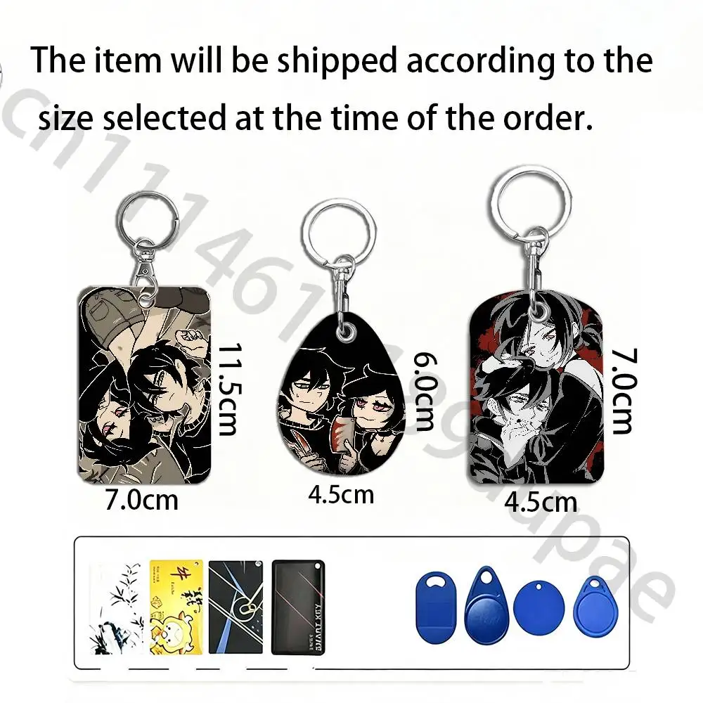 The Coffin of A-Andy and L-Leyley Protective Printed Leather Card Case Metal Keychain for Bank Credit Bus Subway ID Cards