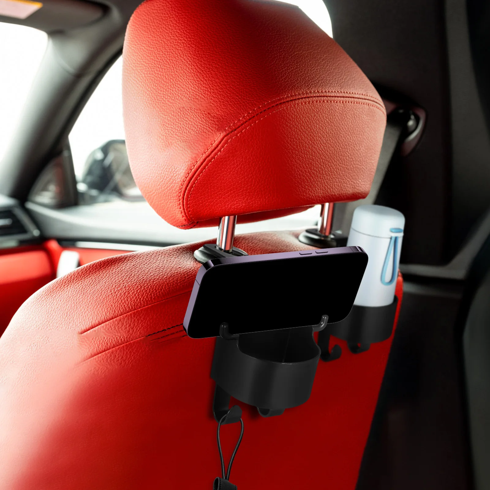

2Pcs Car Back Seat Cup Holder Headrest Mount Drink Organizer Multi-Purpose Car Accessories Water Bottle Phone Holder Durable