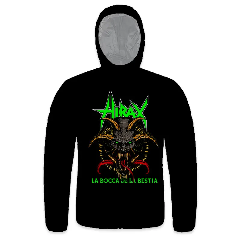 New Fashion 3D Printed Hirax Band Zipper Down-filled Coat Hooded Sweatshirts Harajuku Hoody Tops Clothing